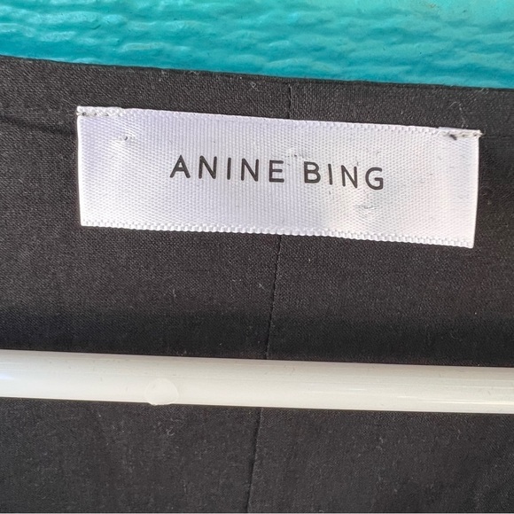 ANINE BING FLOUNCY V-NECK LONG BALLOON SLEEVE GODET DRESS BLACK NWT SIZE… - Picture 12 of 16